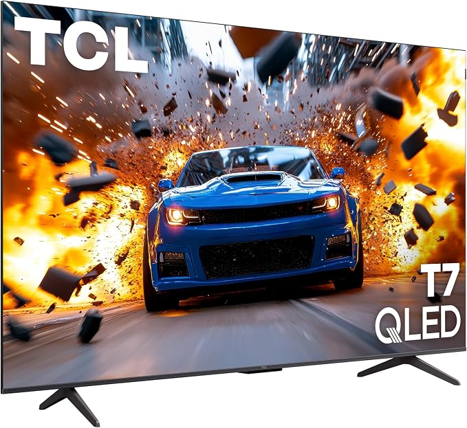 TCL 65" T7 4K QLED Google TV with 144Hz Gaming (65T7) | Smooth Motion for Sports & Gaming
