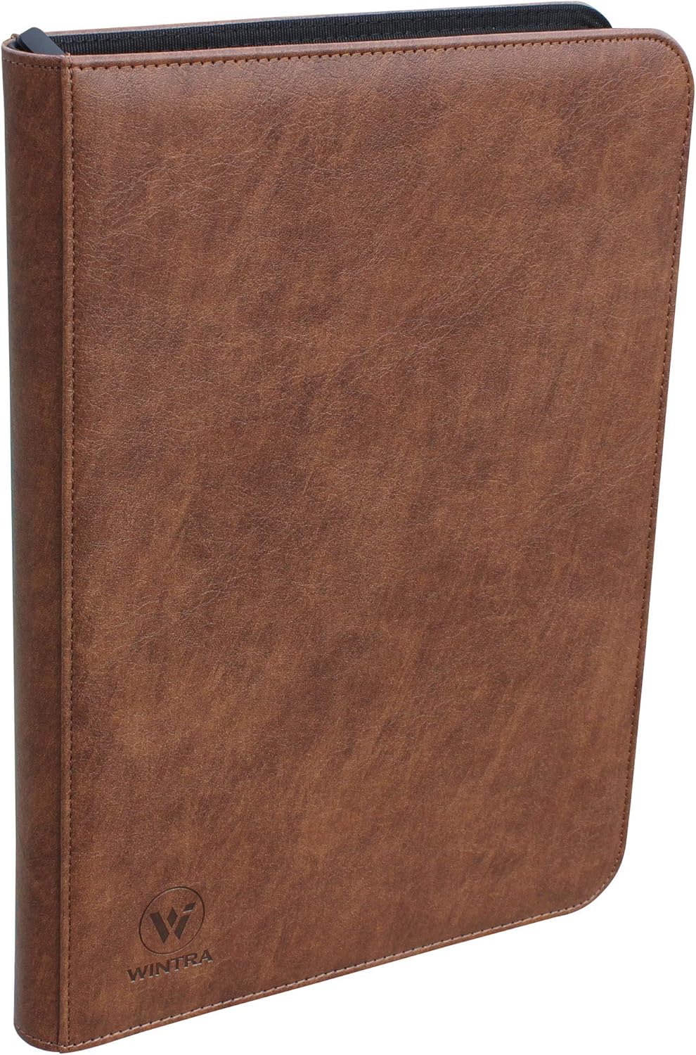 Regine Switzerland 504 Pockets Brown Leather Card Binder - Premium 9-Pocket Trading Card Album