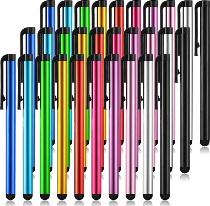 Outus 30 Pieces Stylus Pens for Touchscreen Capacitive Slim Stylus Pens for