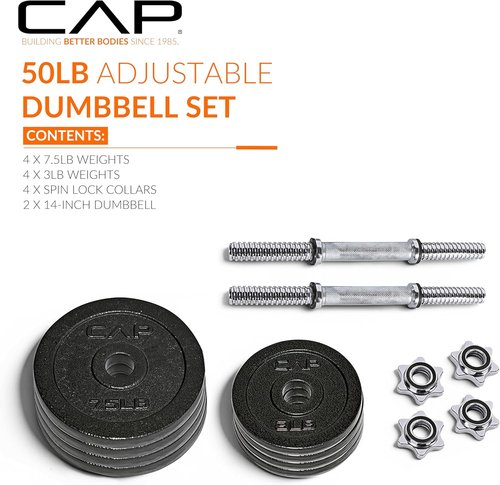 Cap Barbell Adjustable Dumbbell Weight Set - Versatile Fitness Solution | Multiple Sizes Available
