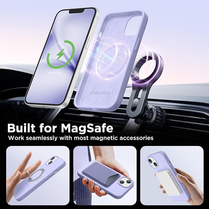 GolbinBox Magnetic for iPhone 13 Case & iPhone 14 Case, Compatible