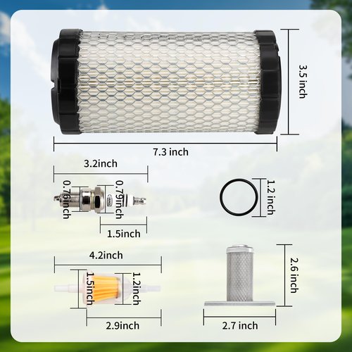 10L0L Golf Cart Tune Up Kit Compatible with EZGO TXT (W/MCI)/RXV (W/Robbins)/ST350/Workhorse, with Air + Oil + Fuel Filter 28463G01 26591G01 Spark Plug O-Ring