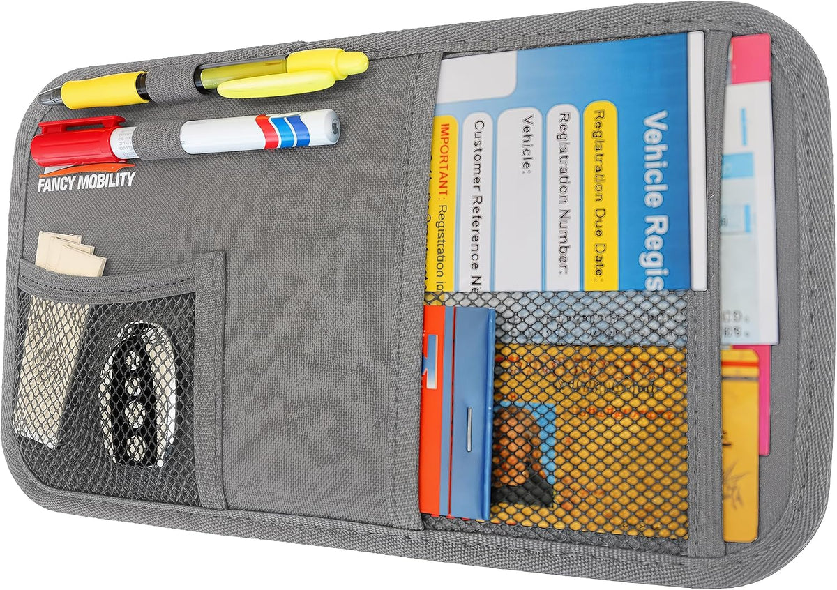 Car Sun Visor Organizer - Auto Accessories Document Holder - Car, Truck, SUV Registration & Insurance Storage Pouch - Road Trip Essentials Gift for Any Driver + 5Year Warranty (25 Pack)