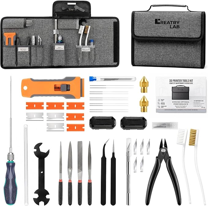 3D Printer Tools, 38-Piece 3D Printer Maintenance Kit, Deep Hotend Unclogging