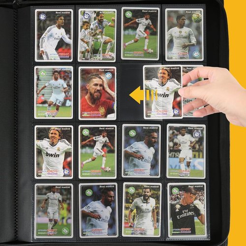 GERMUN Trading Card Binder - 16 Pocket Premium Card Holder for 1000+ Cards | Double-Sided Album (Dark Green)