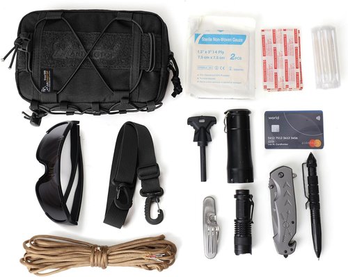 Mardingtop Molle Tactical Pouch - EDC Utility Bag with Shoulder Strap for Commuting & Hiking