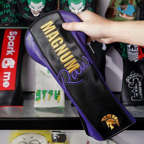 Golf Headcovers - Funny Golf Club Covers - Driver Headcover with PU Leather - Hybrid Fairway Wood Headcover - Waterproof - Mallet & Blade DF3 Putter Cover with Soft Lining Present Birthday Present