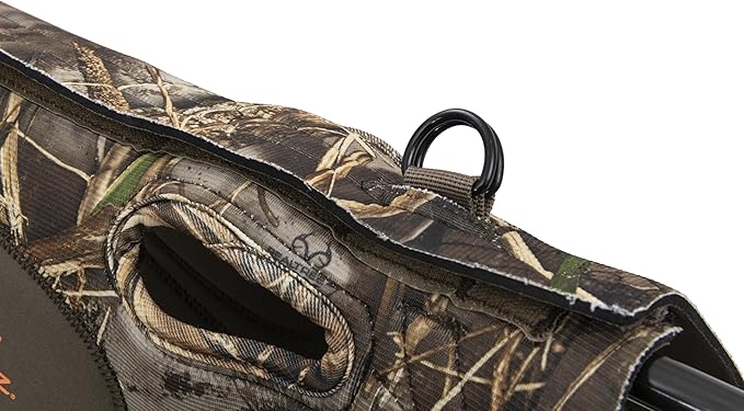ALPS OutdoorZ Topflight Dog Vest, Dog Hunting Vest with 5mm Neoprene for Warmth, Contoured Neck Design, Buoyancy Flotation Pads, Easy Lift Handles, and Leash Clip, X-Large - Realtree MAX-7