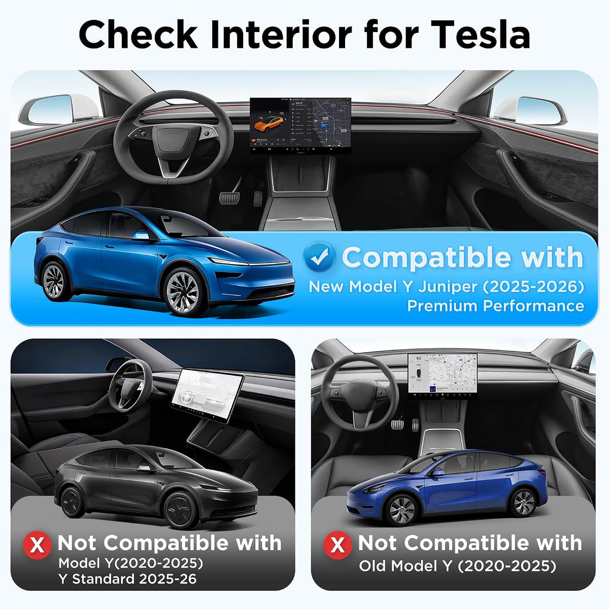 2026 Upgraded for Tesla New Model Y Juniper 2025 2026 Sunshade Roof [No Sag,Ice-Crystal Cooling Coatings] Heat Insulation Glass Roof Sun Shade for Tesla Model Y Accessories 2025 2026 Black