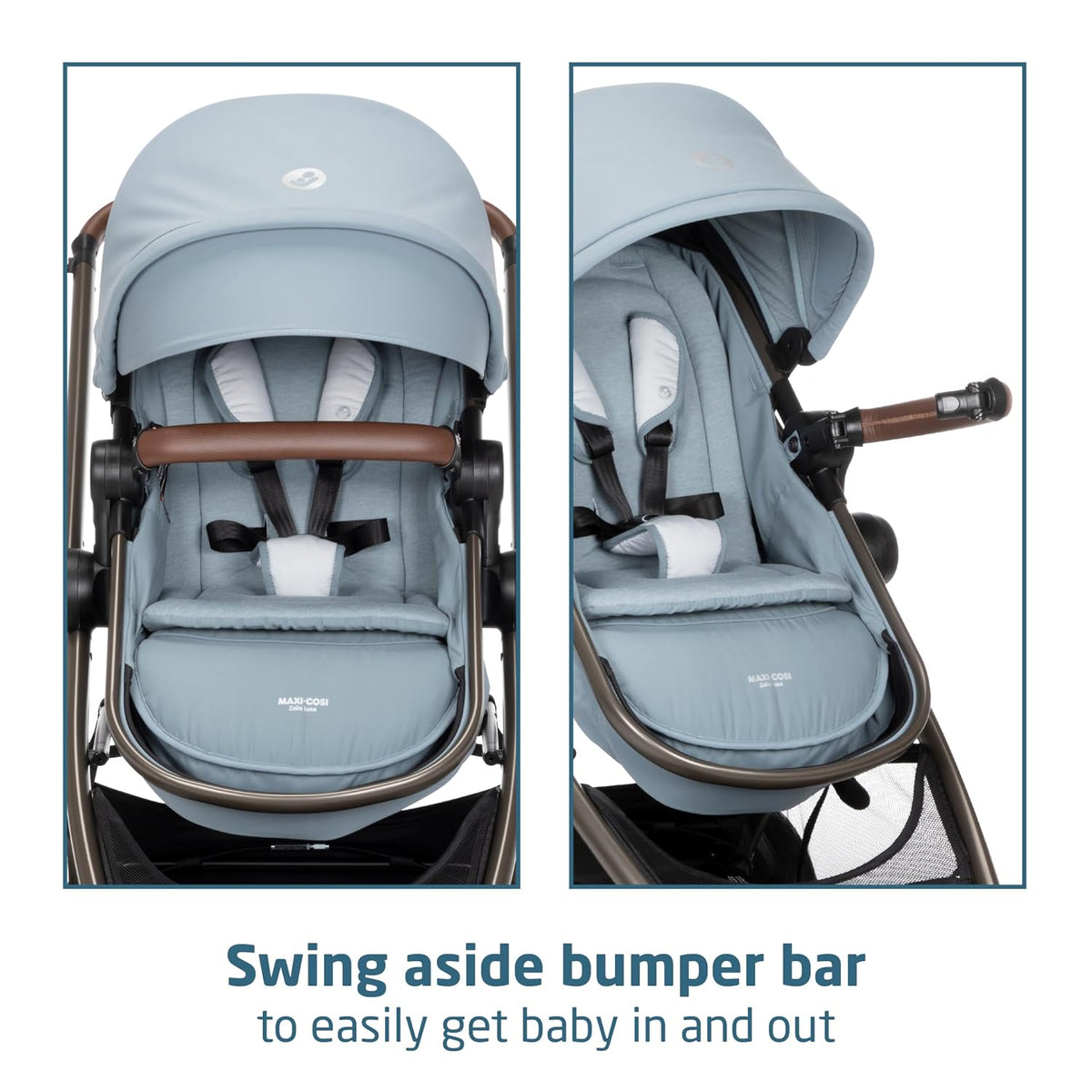 Maxi-Cosi Zelia 2 Luxe 5-in-1 Modular Travel System, New Hope Grey