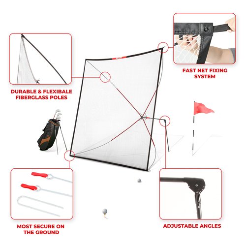 Golf Practice Net Hitting Netting for Backyard Portable Driving Range Golf Cage Indoor Golf Net 10' X 10'