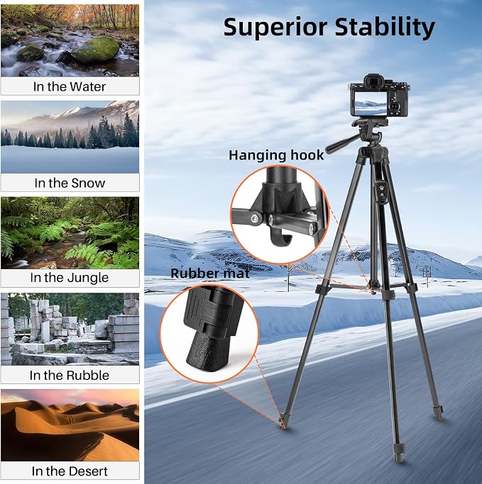 Fotopro Camera Tripod, Aluminum Phone Tripod Stand