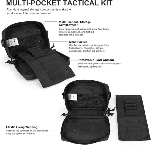 Mardingtop Tactical Molle Utility Pouch - Small Military EDC Tool Organizer Bag in Durable 600D Cordura