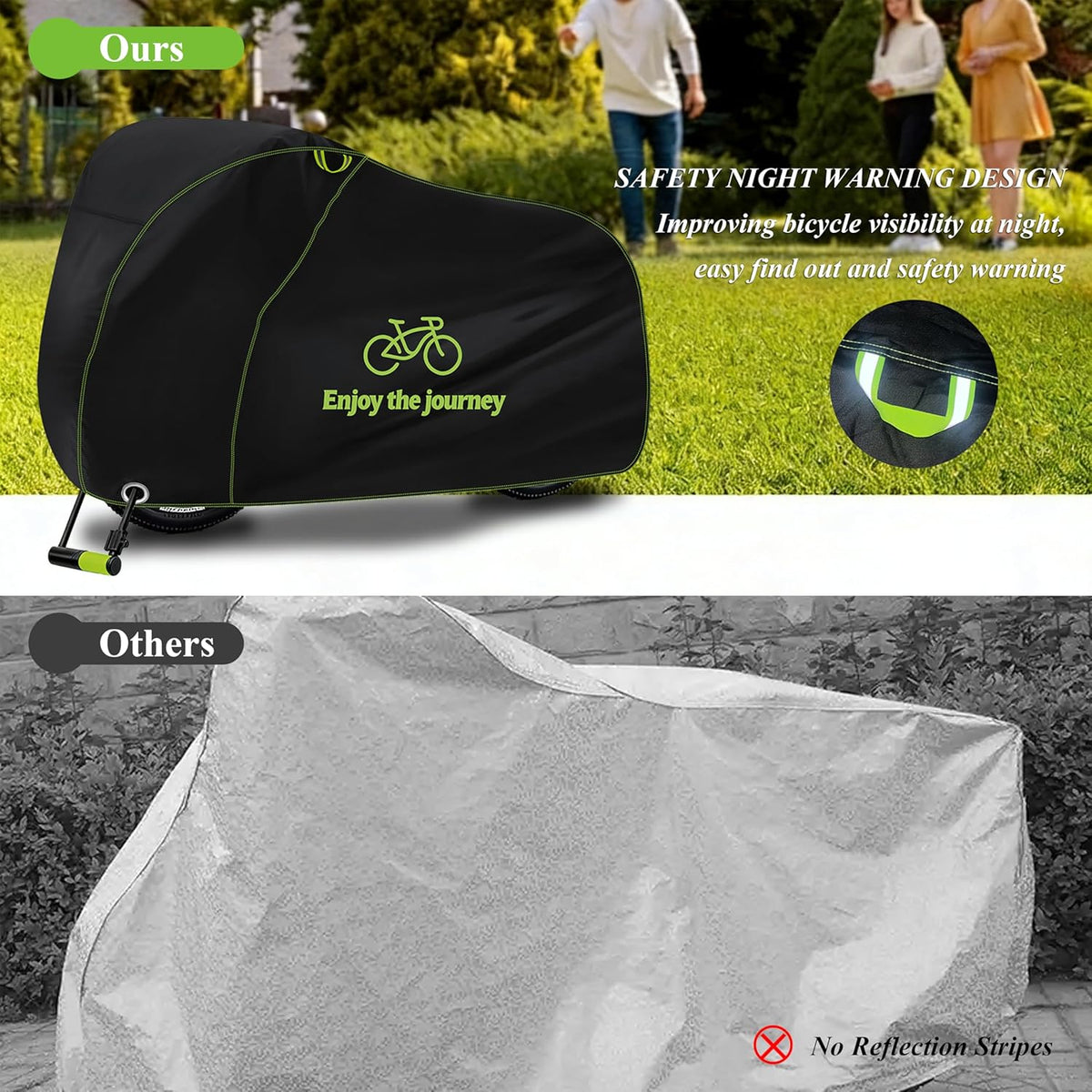 Skiennix Bike Cover - Waterproof Outdoor Protection for 1 Electric or Mountain Bike | UV & Dust Resistant