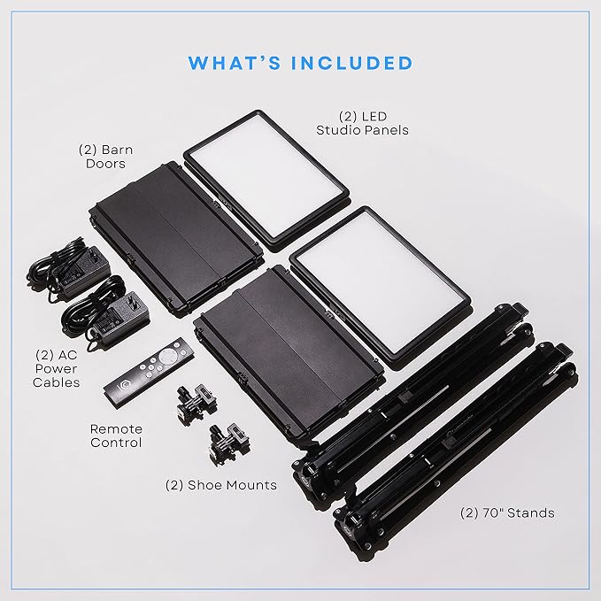 Lume Cube Studio Panel 2-Point Lighting Kit | Edge Lit LED Bicolor Light Panels