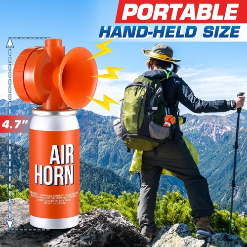 Air Horn 1.4oz - 122dB Loud Marine Safety Horn | Heard Up to 1/2 Mile, US Coast Guard Approved