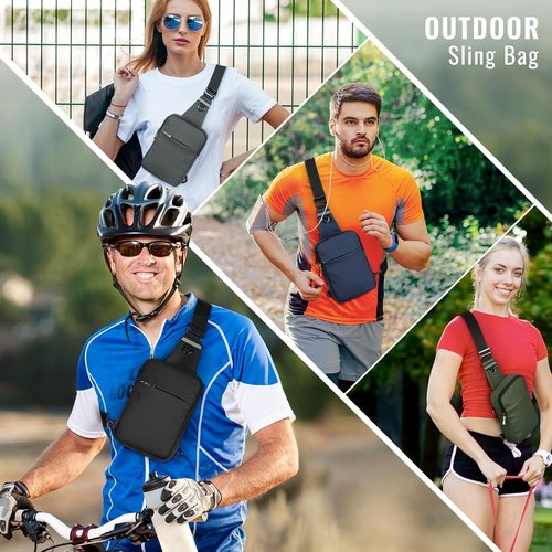 BROADREAM Mini Sling Bag - Waterproof RFID Crossbody Backpack for Men & Women | Ideal for Hiking & Travel