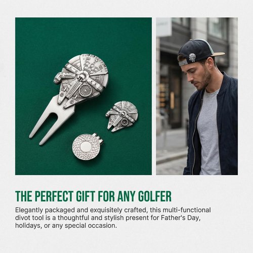 JIUYIBC Golf Divot Tool with Golf Ball Marker Set, Funny Golf Accessories, Golf Gifts for Men, Gift Wrapping.
