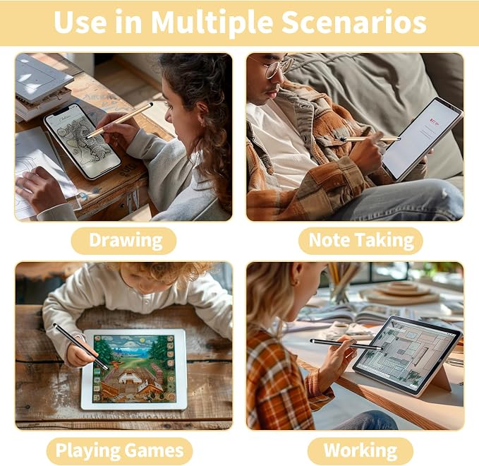 10 PCS Stylus, Stylus Pen for Touchscreen, Stylus 2-in-1 High Sensitivity &