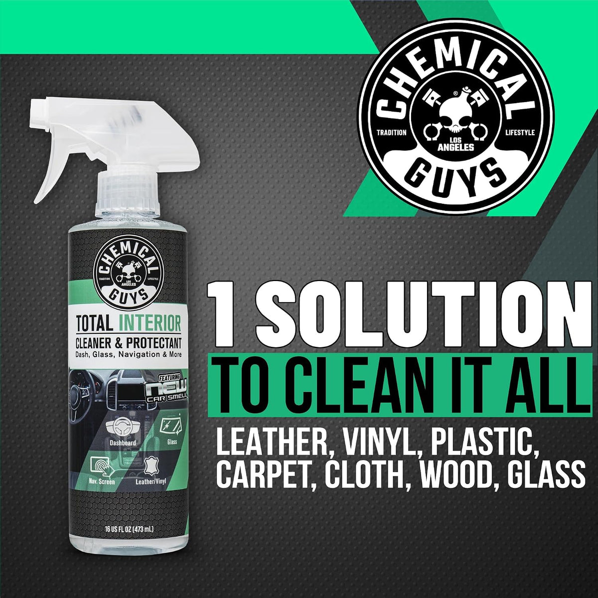 Chemical Guys Keep Your Car New, Interior Care Kit, 6 Piece | New Car Scent Total interior cleaner, VRP, Air Freshener, & microfiber towels for cars and trucks, complete interior refresh