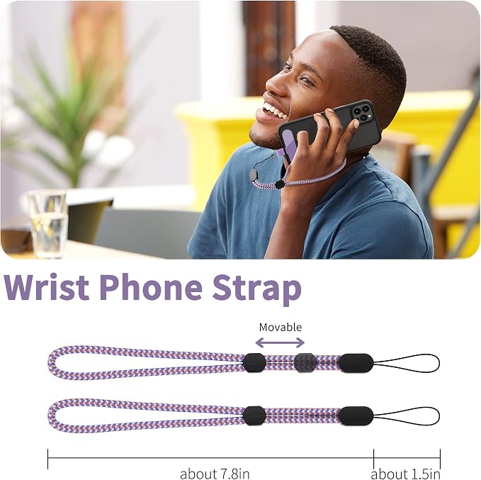 CACOE Phone Lanyard 2 Pcs-1 Pcs Adjustable Neck Strap, 2 Pads, Universal