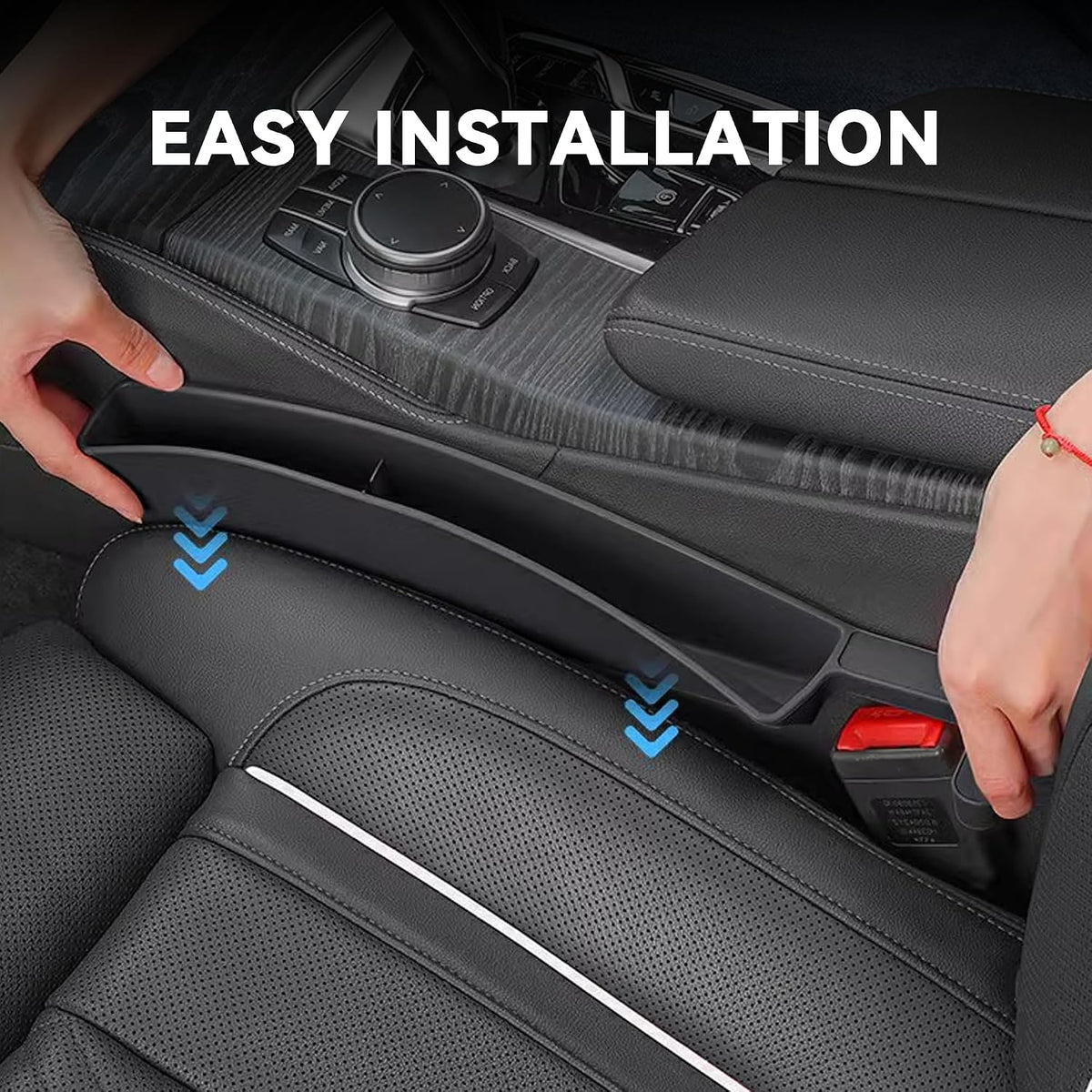 2PCS Universal Car Seat Gap Filler,2 in 1 Seat Storage Organizer