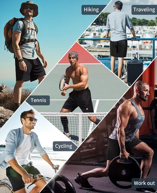 Lomsoe 5-Pack Gym Shorts for Men - Quick-Dry Lightweight Athletic Running Shorts with Pockets