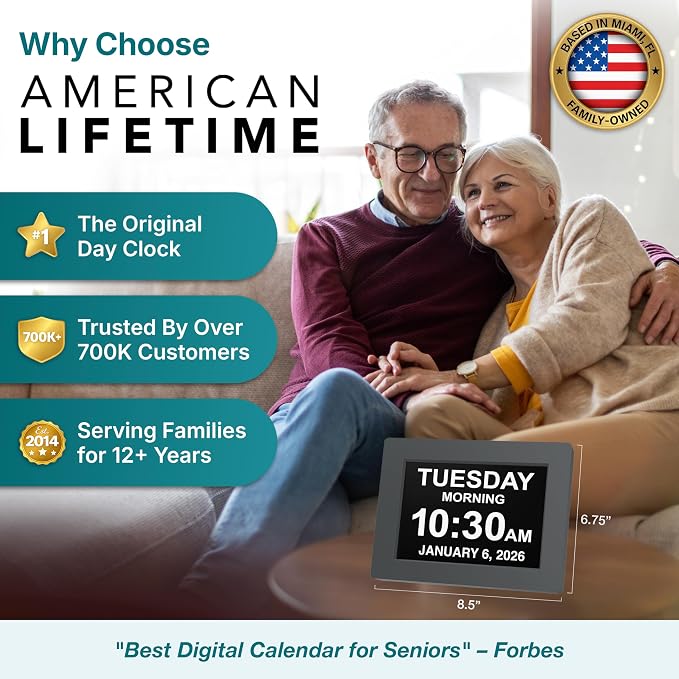 American Lifetime 【New 2024】 Dementia Clock Large Digital Clock