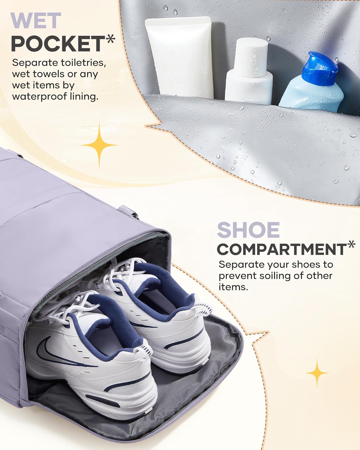 Skiennix Carry-On Backpack | Waterproof Travel Backpack for Women - Airline Approved, Purple