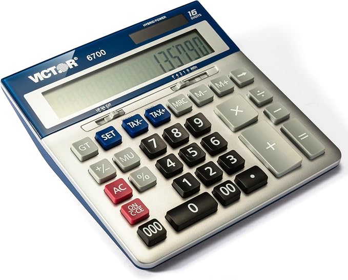 Victor 6700 Large Desktop Calculator, 16-Digit LCD