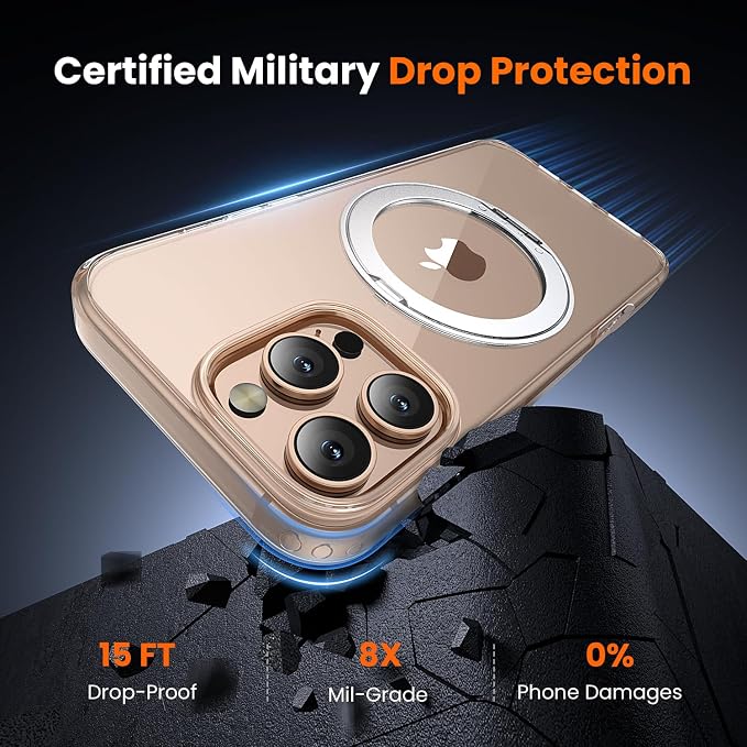 toushion 3 in 1 for iPhone 16 Pro Max Case Stand |Build in Kickstand, Screen