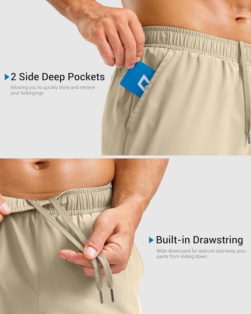 G Gradual Men's Athletic Running Shorts - Lightweight Quick-Dry with Pockets | Available in 5", 7", 9" Sizes