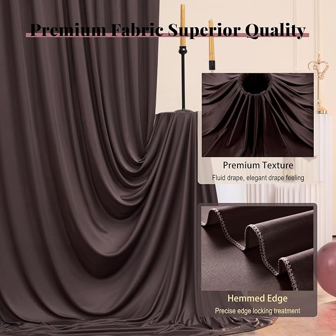 20ft x 12ft Brown Backdrop Curtains