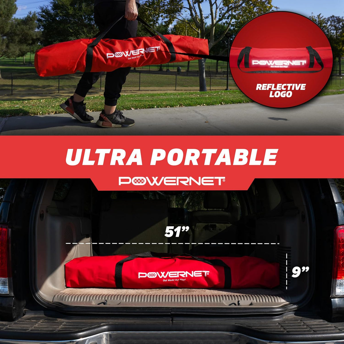 PowerNet Soccer Goal - Portable Backyard Soccer Net with Quick Setup | Multiple Sizes Available