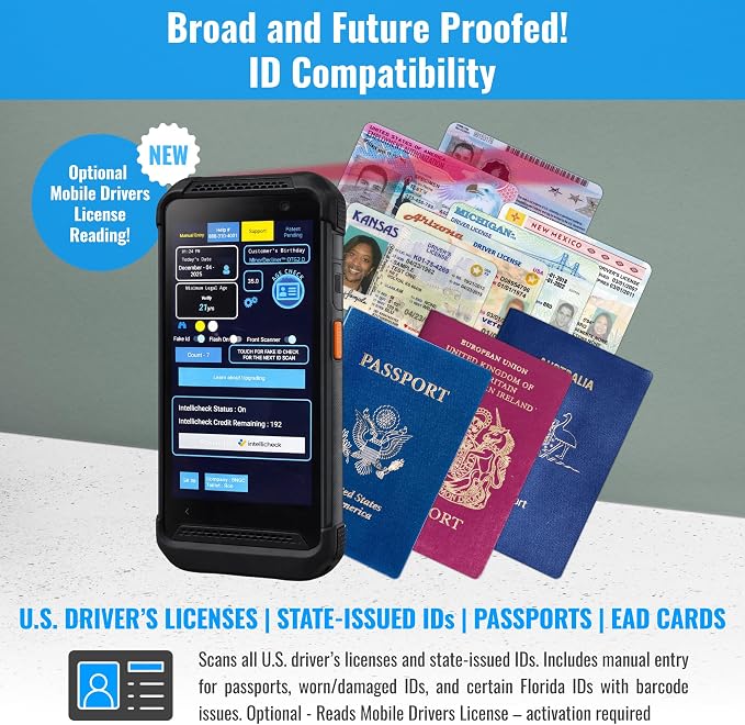 Portable ID & Passport Scanner for Bars, Clubs & Retail | Verifies Age &