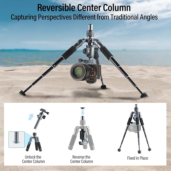 SIRUI Compact Mini Desktop Tripod, Loaded up to 17.64lbs, Phone Holder Included