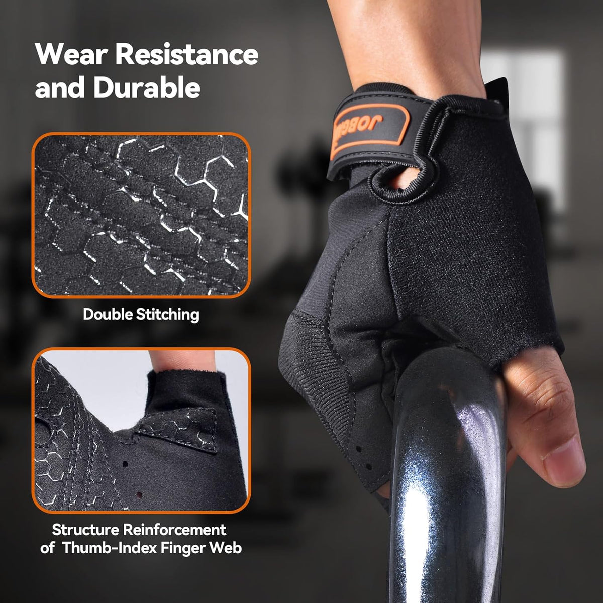Skiennix Workout Gloves - Breathable Weight Lifting Gloves with Grip & Shock Absorption | Full Palm Protection for Gym & Fitness