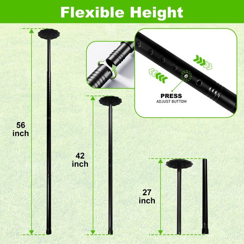 Dreamillo Golf Travel Bag Support Pole – Adjustable 27"–56" Telescopic Alloy Steel Support Rod with Protective Cap for Golf Club Travel Protection