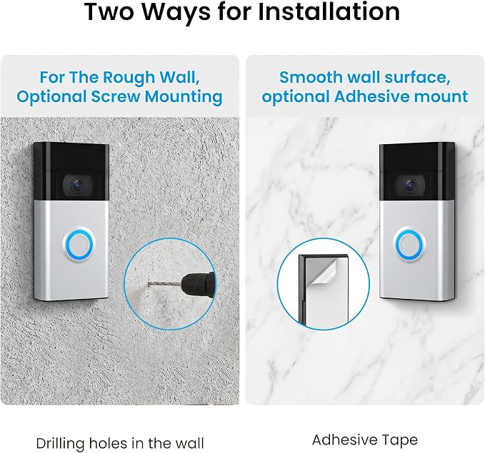 No-Drill Adhesive Doorbell Mount