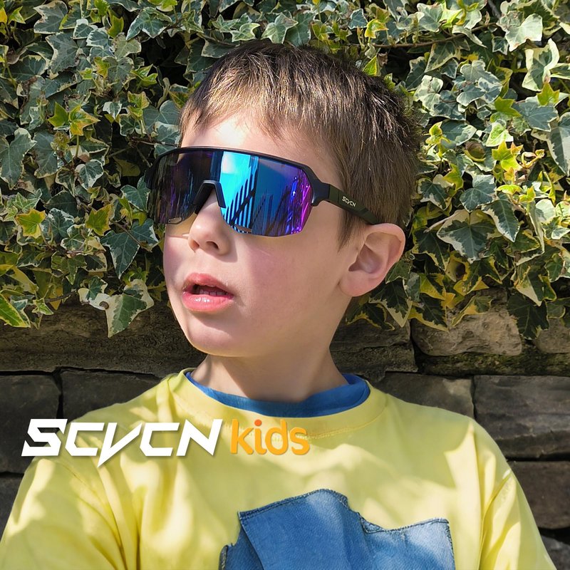 SCVCN Youth Sports Sunglasses for Boys Girls Baseball Cycling Glasses Kids,Lightweight,UV400 Protection, Ages 6–12 S9032