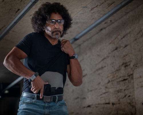 Caldwell Tac Ops Belly Band Holster Standard with Adjustable Waistband and Elastic Pockets for Pistol, Handgun and Revolver IWB Concealed Carry