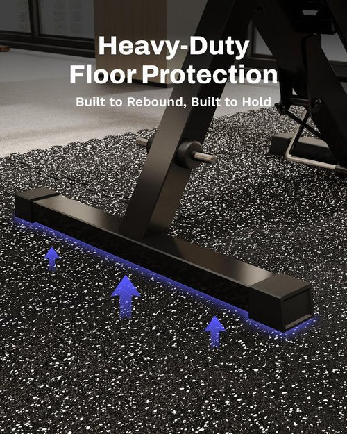 AIRHOP Exercise Equipment Mats - 0.56in Thick Interlocking Puzzle Tiles | 48 Sq Ft Heavy-Duty Gym Flooring, 12 Tiles, 24 x 24in