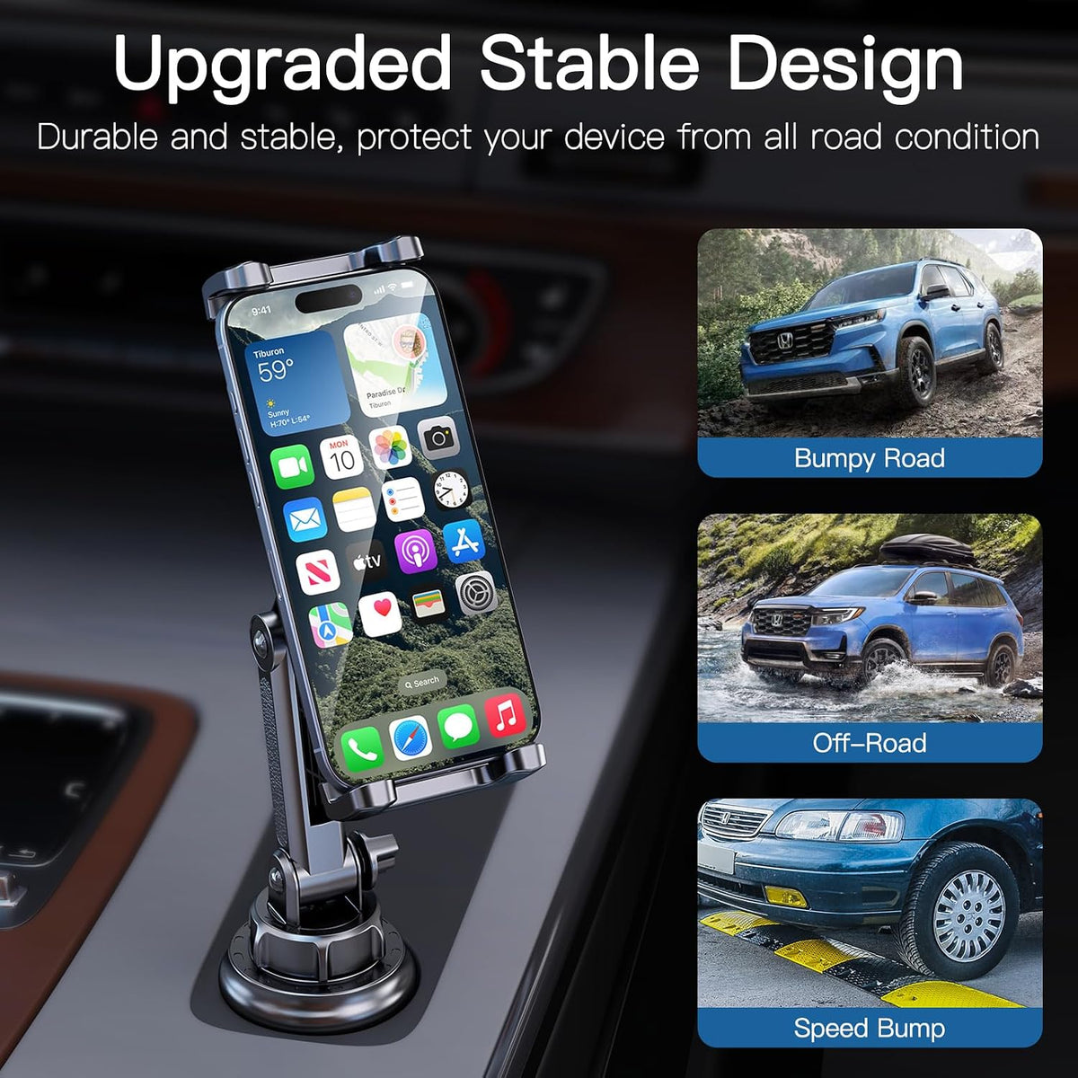 Cup Holder Phone Tablet Mount for Car,Truck,360° Rotatable & Adjustable Arm Compatible with iPad iPhone Samsung Tab Kindle Fire HD Smartphones and Other 4.7-10" Devices