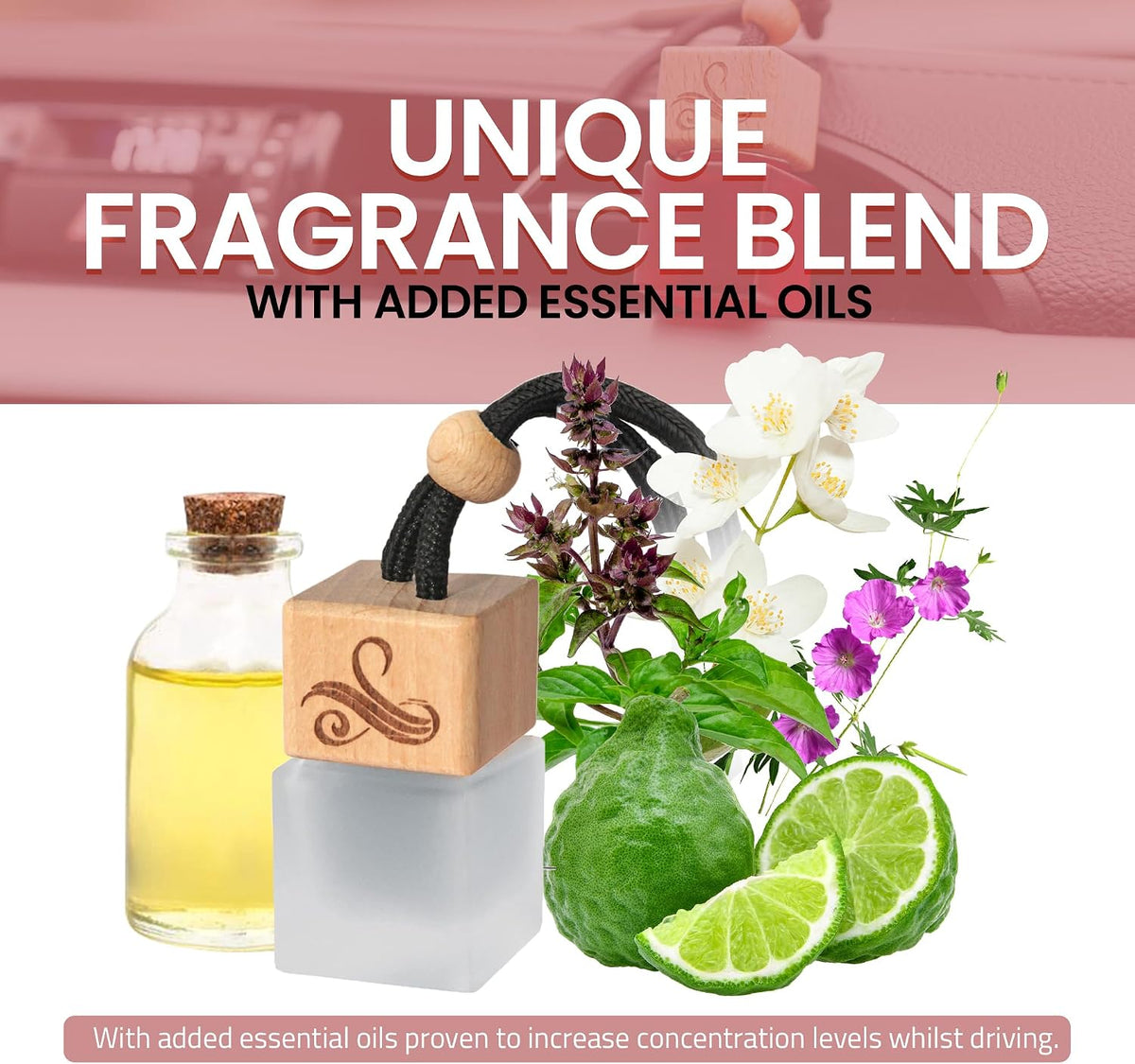Inspired by La Vieda Bella Car Air Freshener for Women | Long Lasting Luxury Diffuser | Automotive Scent Perfume | Vent Clip Air Freshener | Odor Eliminator Technology | Ladies Car Diffuser Scents 8ML