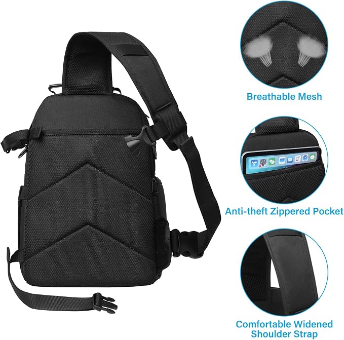 MOSISO Camera Sling Bag, DSLR/SLR/Mirrorless Camera Case Crossbody Photography
