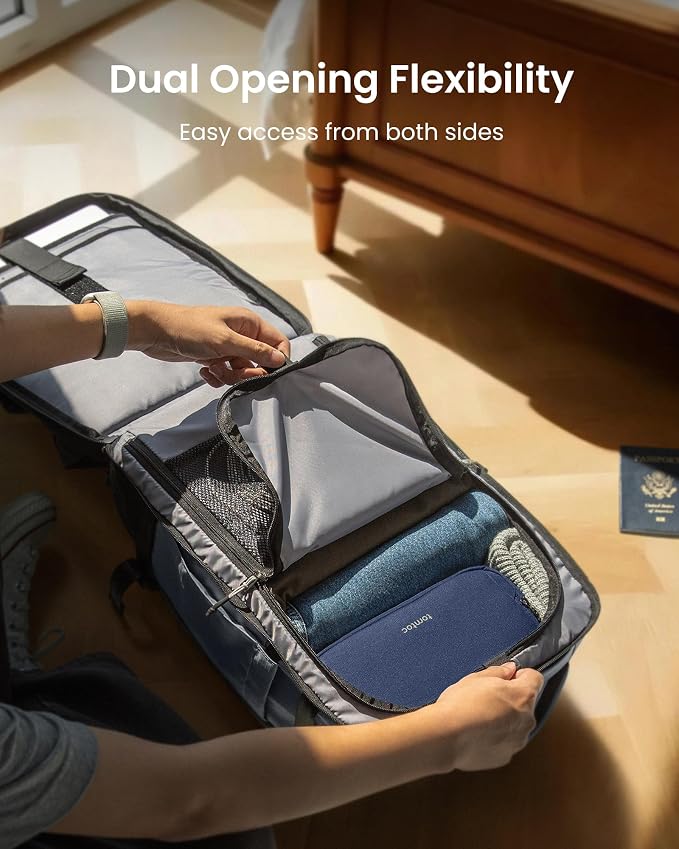 tomtoc Travel Backpack 40L, TSA Friendly Flight Approved Carry-on Luggage Hand