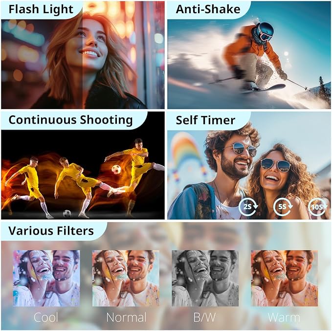 Duluvulu 4K Digital Camera for Photography Autofocus, 2026 Latest 48MP Vlogging