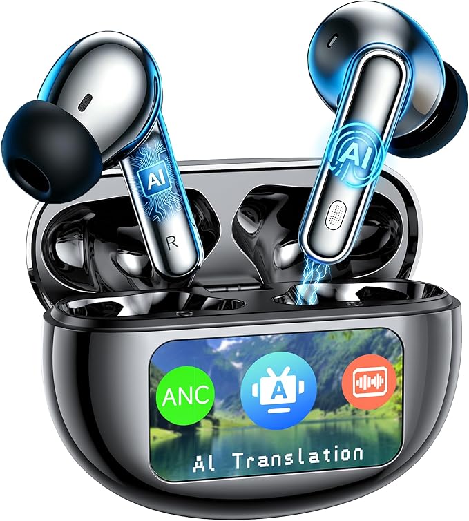 AI Translation Earbuds Real Time, 199 Language Translator Earbuds, 4 ANC Mic