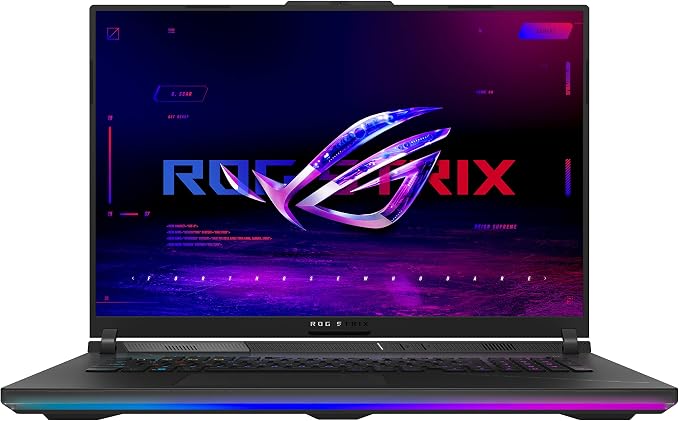 ASUS ROG Strix Scar 18 (2023) Gaming Laptop, 18” Nebula Display 16:10 QHD 240Hz/3ms, GeForce RTX 4090, Intel Core i9-13980HX, 32GB DDR5, 2TB PCIe SSD, Wi-Fi 6E, Windows 11 Pro, G834JY-XS97,Black