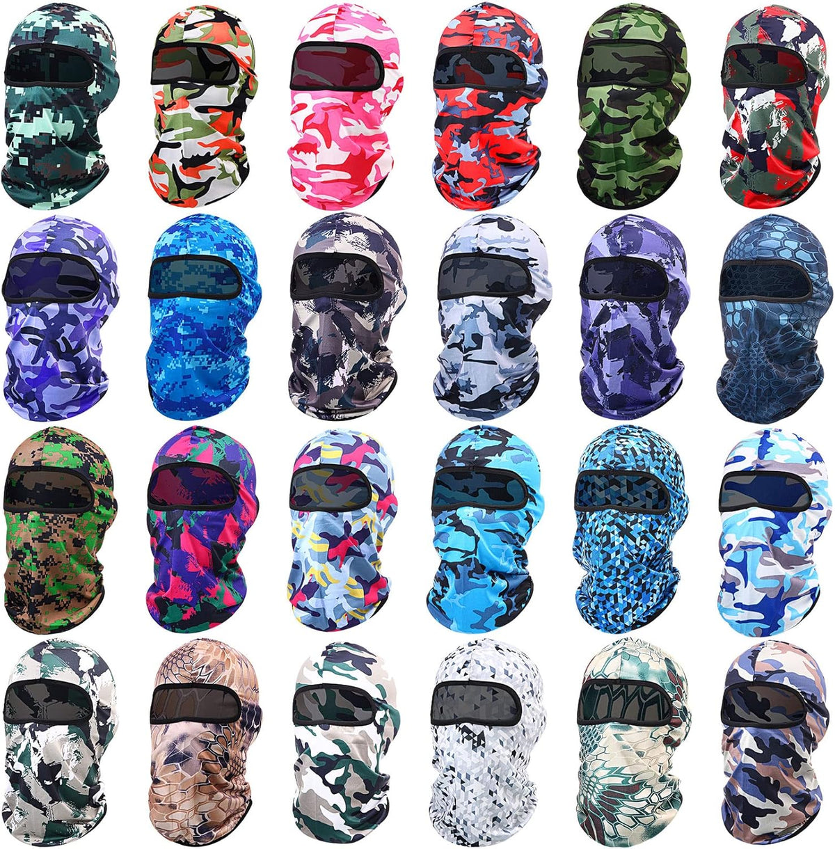 Tarpop Ski Mask Balaclava - Full Face Cover for Men | 24 Pieces with UV Protection